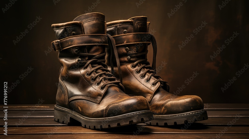 boots dark leather