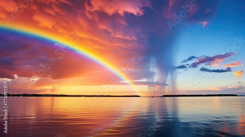 rainbow sky sun rise