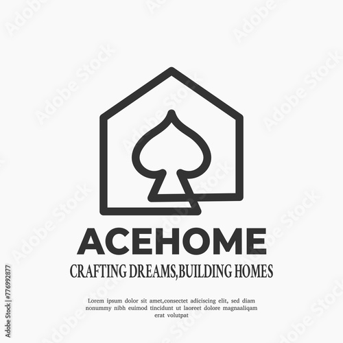 Ace Home logo design template