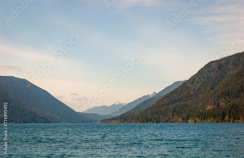 Lake Crescent at Olympic National Park, Lake in Washington State photo