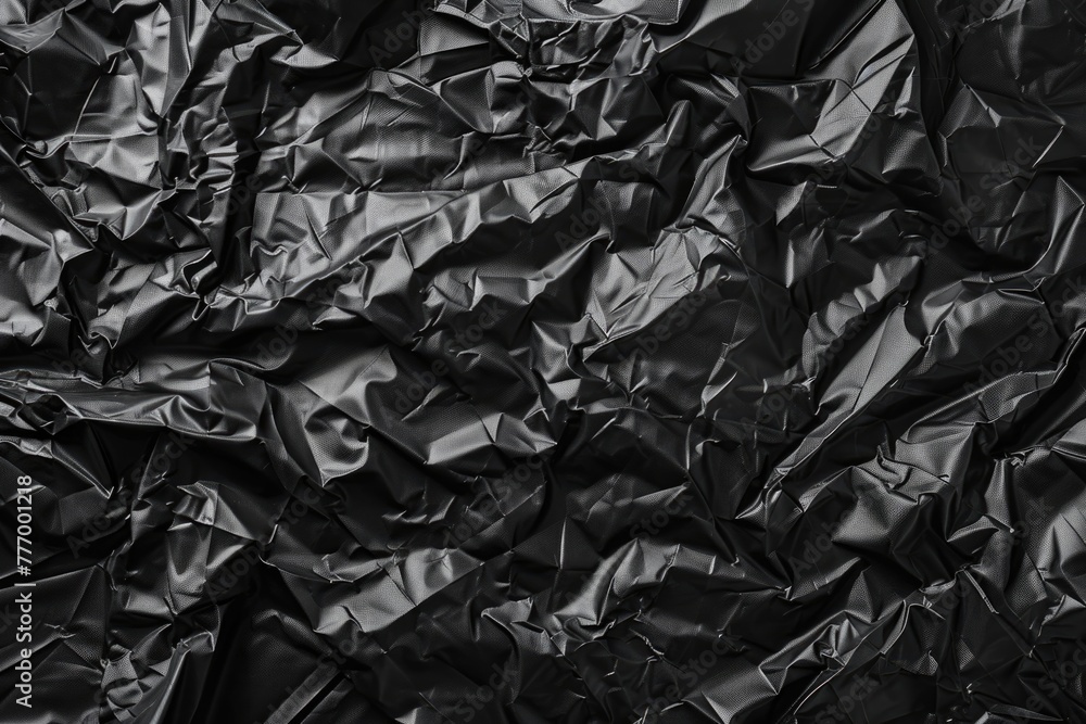 Wrinkled garbage bag texture mockup with copy space. Wrinkled garbage bag texture mockup with copy space.
