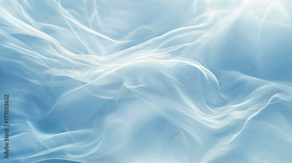 light blue background with white smoke. Waves of white fog on blue background light blue background with white smoke. Waves of white fog on blue background