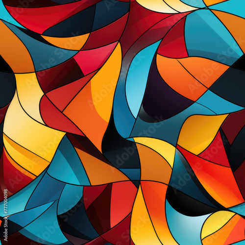PatternNetz.29, outline, asymetrical, shape, shades, multicolor, portmodern