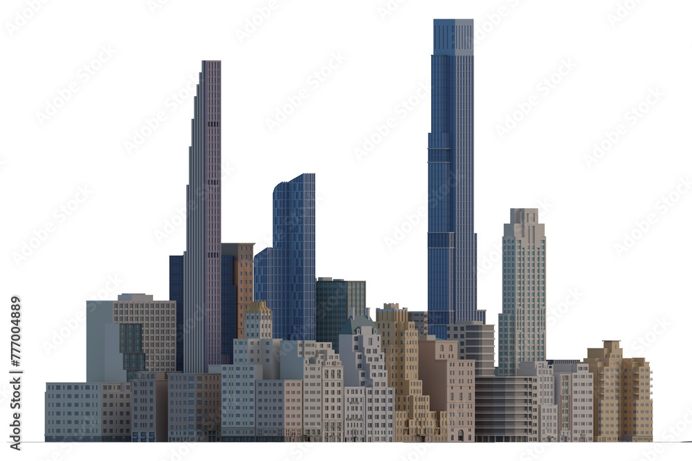 Simple poly Buildings skyscraper Newyork City 3d Render Simple poly Buildings skyscraper Newyork City 3d Render