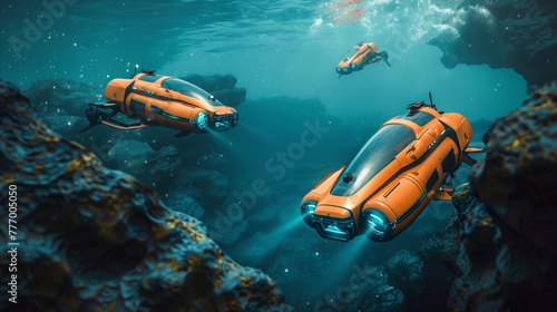 Oceanic Explorers: Autonomous Underwater Vehicles © William
