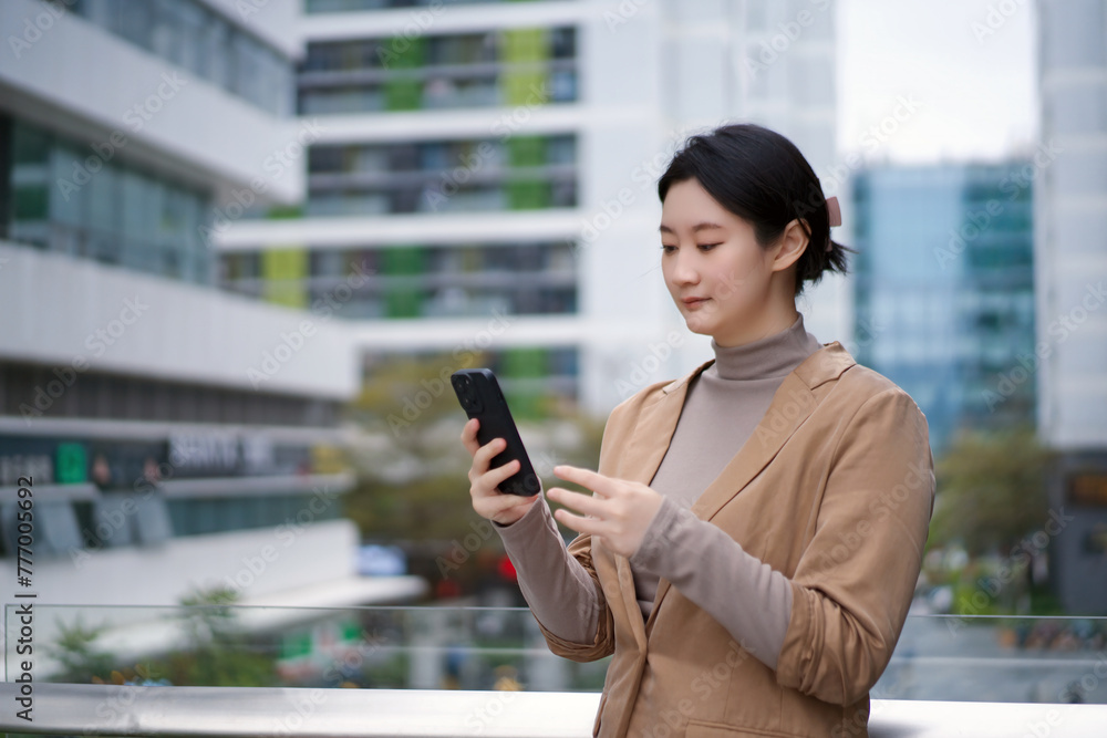 Modern Professional Enjoying Urban Connectivity Modern Professional Enjoying Urban Connectivity