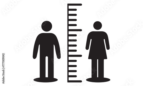 height icon vector design templates. Height logo concept.
