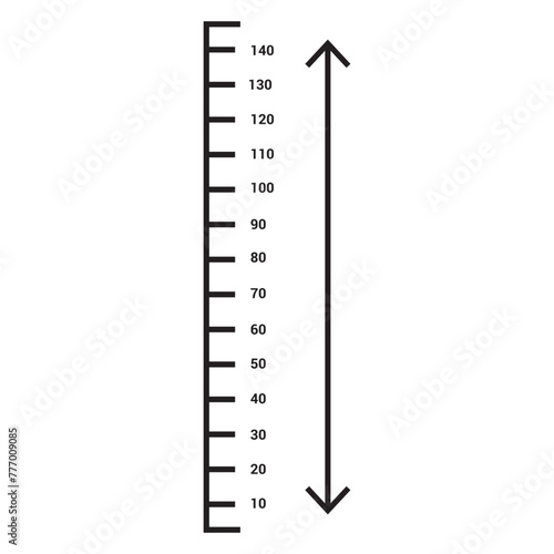 Human height icon set, height measurement icon set black vector. Height logo concept.