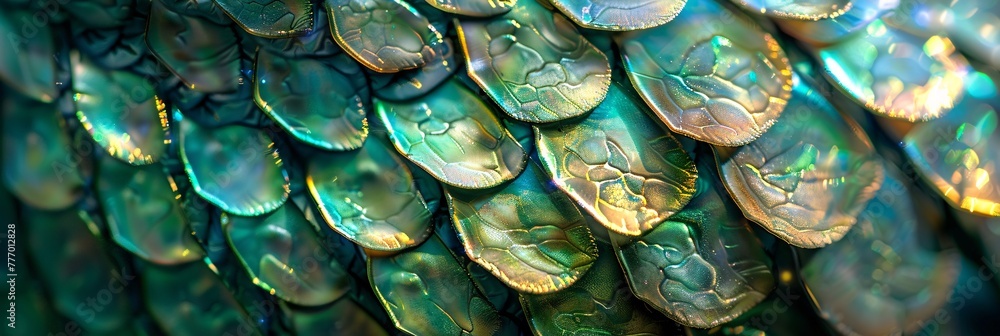 Vivid Opalescence The Art of Nature's Iridescent Scales Generative AI