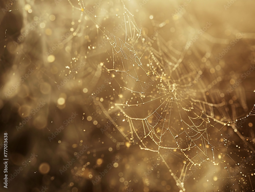Golden Spider's Web A Glittering Entrapment Generative AI