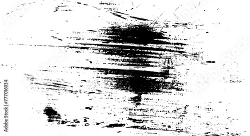 Grunge Black and White Distress Texture .Wall Background .Vector Illustration
