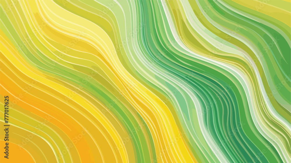 Light Green Yellow vector pattern with rounded lines.