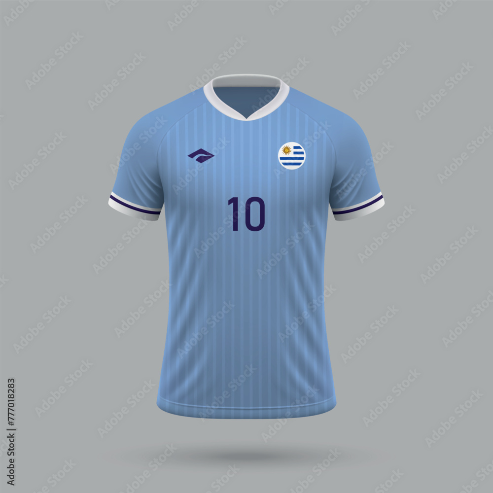 3d realistic soccer jersey Uruguay national team 2024 3d realistic soccer jersey Uruguay national team 2024