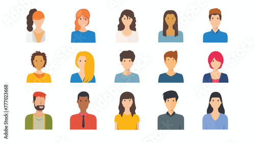 People icon vector illustration logo template flat vector