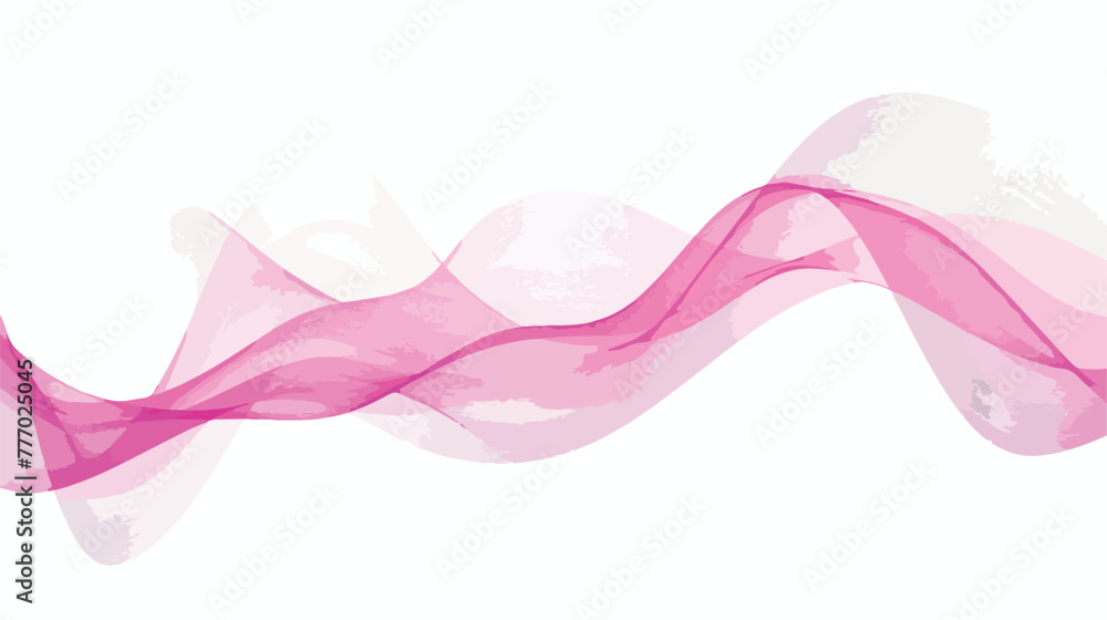Pink abstract wave lines flowing on a white background
