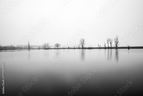 View of the Wittenberge harbor on a cloudy day.
 photo