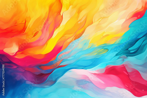 abstract watercolor rainbow background