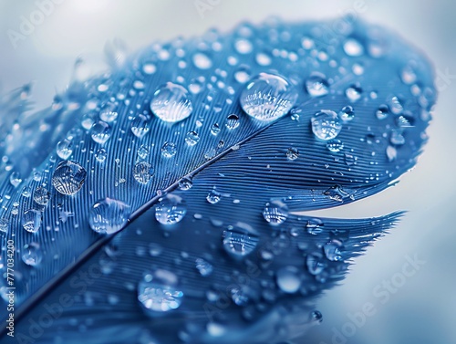 Drops of Rain on a Feather Generative AI