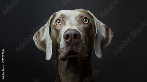 Close-up portrait of an weimaraner dog © Rymden