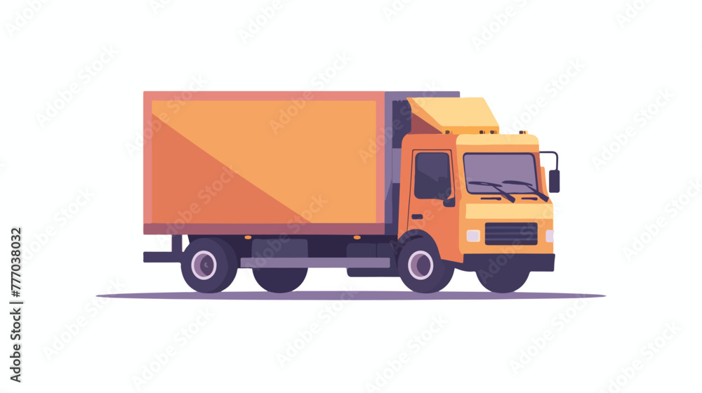 Truck home deliveryflat designonline shopping. flat vector