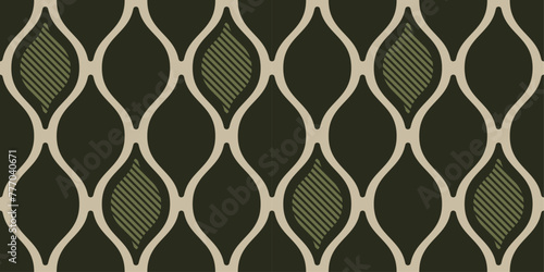 ogee ornament seamless pattern, ethnic geometric oriental traditional design, mullticolor, embroidery pattern, applicable for clothing, wrapping, carpet, wallpaper, fabric, textile and cover