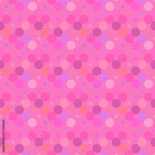 Geometrical circle pattern background - pink abstract vector graphic