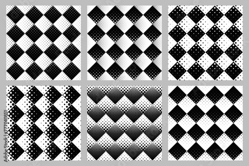 Circle pattern background set -  abstract vector graphic designs