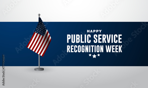 Happy Public Service Recognition Week Background Vector Illustration