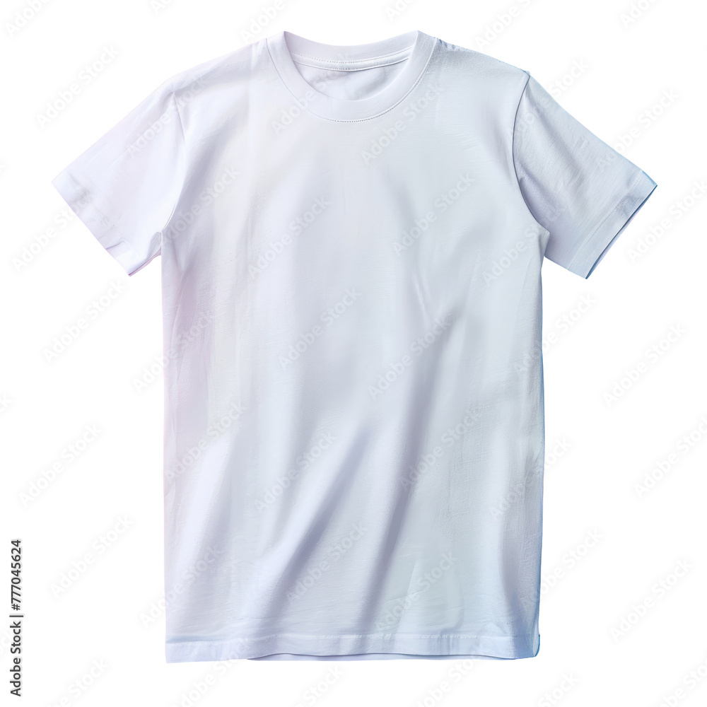 A close up of a white t - shirt with a Transparent Background A close up of a white t - shirt with a Transparent Background