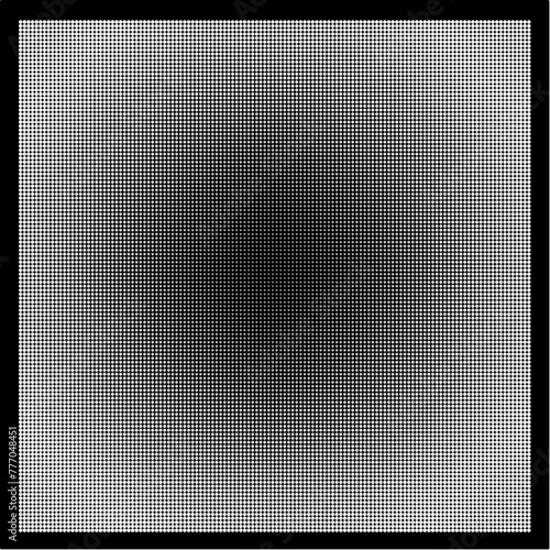 Vektor Halbton Hintergrund Rund mit Punkten - Design Element mit Verlauf - Quadrat mit rundem Verlauf - Punkte Muster und Textur - Overlay Ebene weiß
