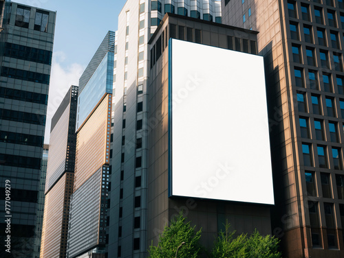 Billboard Banner mock up Media advertisement display Business Building exterior  © VTT Studio