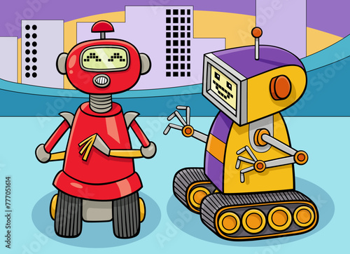 cartoon robots science fiction characters