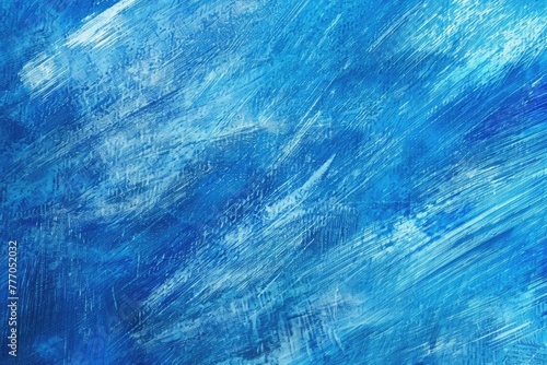 Blue Crayon Artwork Background Texture - Bright Coloured Abstract Design