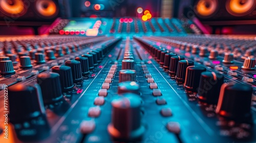 Music Studios: Showcase the behind-the-scenes of music production in recording studios, including mixing boards, microphones, and soundproof rooms © Nico