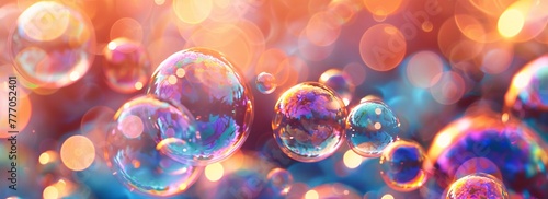 Bubbles of Imagination A Vibrant and Colorful Display of Bubbles Generative AI