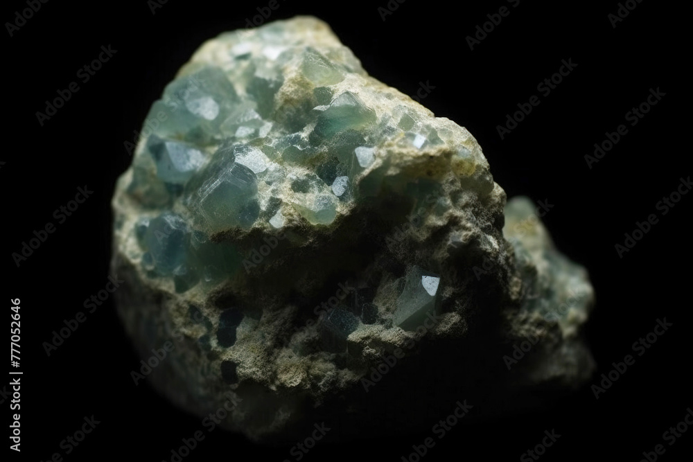 Krennerite is a rare precious natural stone on a black background. AI generated. Header banner mockup with space. Krennerite is a rare precious natural stone on a black background. AI generated. Header banner mockup with space.