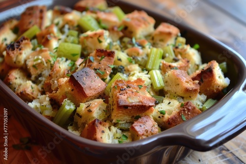 Herbed Bread Stuffing with Celery: The Perfect Side Dish Recipe for Thanksgiving