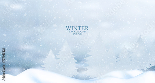 Winter and christmas style background design.