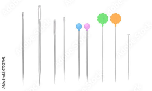 縫い針やまち針のイラスト