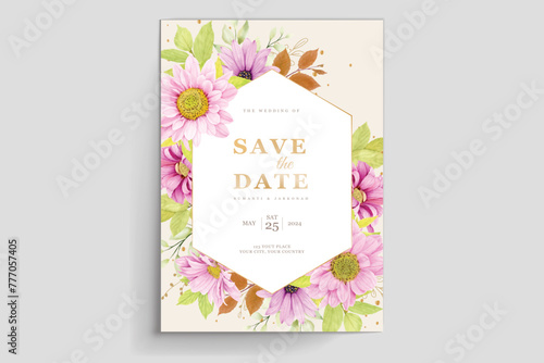 beautiful floral spring and summer background and frame card design © lukasdedi