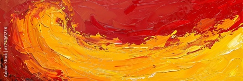 Vibrant Sunset A Colorful Abstract Painting Generative AI