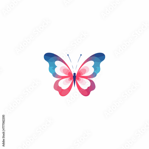Cute butterfly logo design vector illustration template