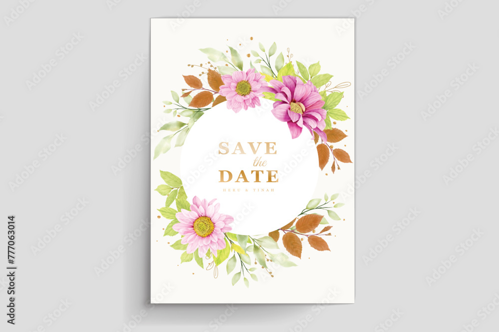 beautiful floral spring and summer background and frame card design