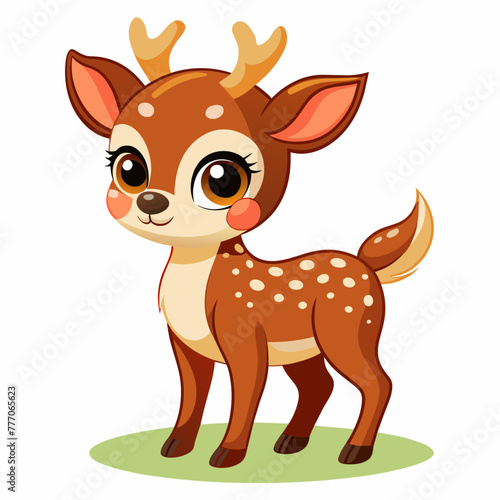 Cute baby deer cartoon art 