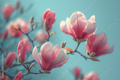 pink magnolia flower