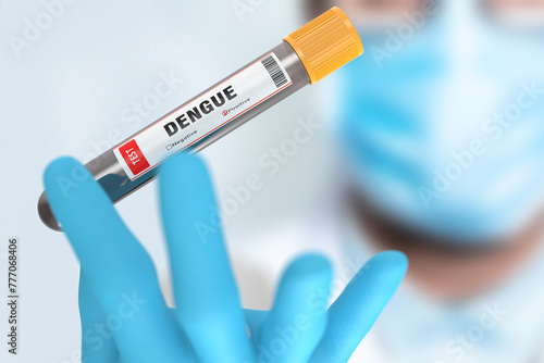 Blood Sample Positive with Dengue Virus Test