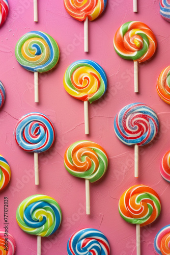 Colorful lollipop pattern for background