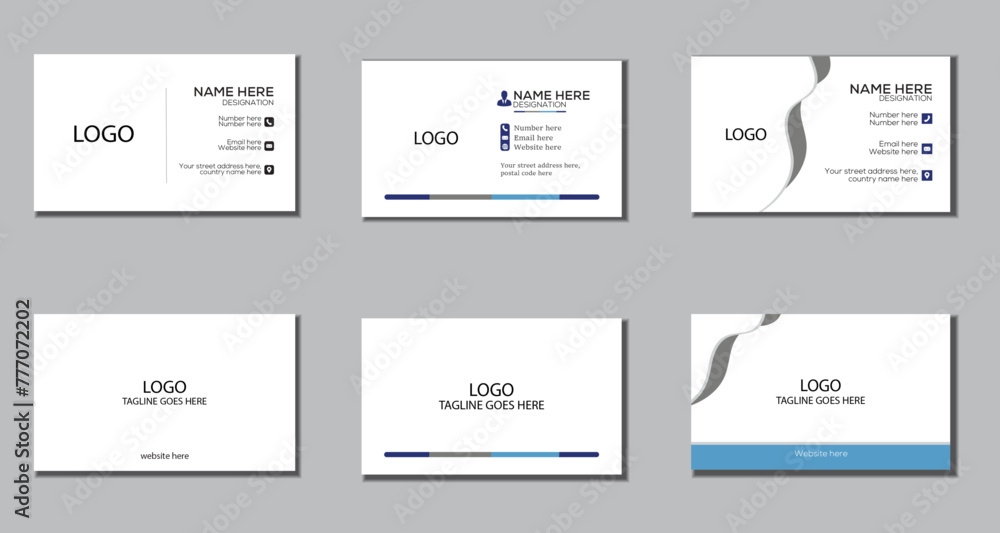 white background modern business card design