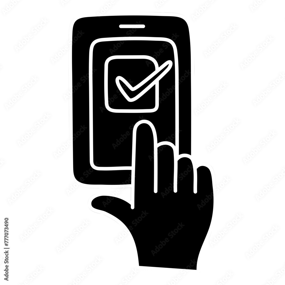 Modern design icon of mobile phone
Modern design icon of mobile phone