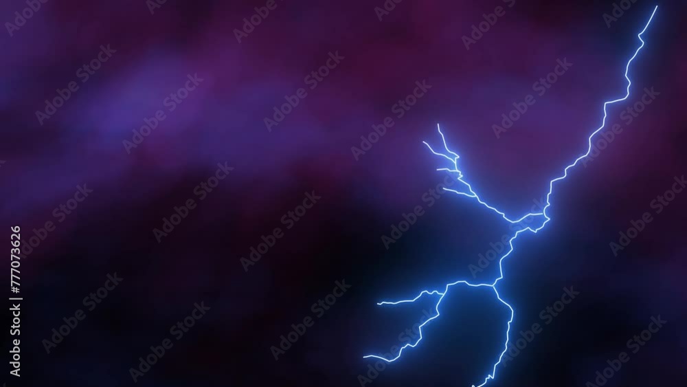 Lightning Strike With Clouds, Realistic Lightning Storm With Clouds In The Sky. Thunderbolt Animation, Lightning Flashes Animation Lightning Strike With Clouds, Realistic Lightning Storm With Clouds In The Sky. Thunderbolt Animation, Lightning Flashes Animation